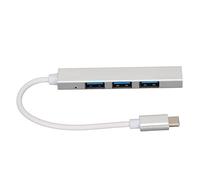 Bewinner 4 en 1 USB C Hub, Slim Type C a 4 Puertos Adaptador USB 3.0 Extensor de Datos Hub USB Splitter para Computadora Portátil Smartphone