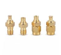 Bewinner 4pcs Adaptador de Latón Niquelado MMCX a SMA para Antena - MMCX Macho a SMA Macho, MMCX Hembra a SMA Hembra, MMCX Macho a SMA Hembra,MMCX Hembra a SMA Macho