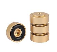 Bewinner 4PCS Antivibración para Altavoz 20 * 8 mm Pies de Amplificador de Audio Soporte Aleación de Aluminio para Reproductor de CD Altavoz de Audio Absorber Almohadillas de Speaker de Choque
