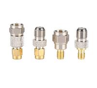 Bewinner 4pcs Conector Aéreo de Latón Portátil, Adaptador de Convertidor de Radio F a SMA - Macho F a SMA Macho, Hembra F a SMA Hembra, Macho F a SMA Hembra, H Hembra F a SMA Macho
