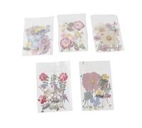 Bewinner 5 Bolsas de Flores Prensadas, 100 Piezas de Estilos Surtidos para Manualidades, Moldes de Resina, Marcapáginas, Arte de Uñas, Flores Secas de Colores Vibrantes (Tipo 2)