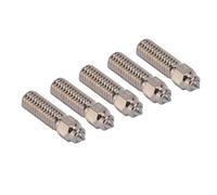 Bewinner 5 Boquillas Bimetálicas para Impresora 3D, Repuesto para K1 K1 Max CR-M4 Ender 3 V3 KE SECR10 SE, Acero Endurecido CuCrZr, Soporta Filamento de Fibra de Carbono, 0,6 Mm (0,4 mm)