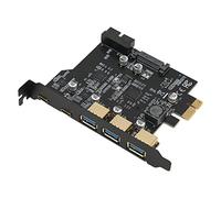 Bewinner 5 Puertos PCIE a USB 3.0 HUB, PCIE a 3xUSB 2xUSB C Tarjeta de Expansión, Controlador Externo de 5 Gbps Tarjeta Adaptadora PCI Express Extender para XP, 7, 8, 10 para Linux