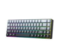Bewinner 68 Teclado RGB RGB Teclado de Juego Mecánico, Teclado de Oficina Mini Compacto con 3 Modo Conectividad Cableado 2.4g Inalámbrico BT 5.0 Teclado Compacto para Tableta de
