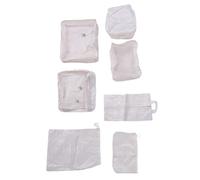 Bewinner 7 Cubos de Embalaje de Color Caqui, Bolsas de Embalaje de Equipaje Transpirables de Malla Ligera y Portátiles para Viajes, Ropa Interior, Zapatos, Doble Cremallera, Juego de Fácil