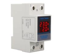 Bewinner AC 50-500V 0-63A Medidor de Corriente de Voltaje Monitor de Pantalla Dual con Riel DIN, Voltímetro de CA con Pantalla Digital con Transformador, LED Monofásica para el Hogar Energía de