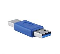 Bewinner Adaptador Acoplador USB 3.0 Tipo A Macho A Macho, Conector Cambiador de Género para Cables Extensibles, Compatible con USB 2.0/1.1, Azul