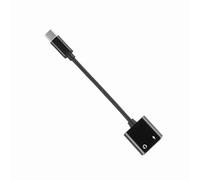 Bewinner Adaptador de 2 en 1 USB C a 3,5 Mm con Micrófono, Convertidor de Conector para Auriculares de 3,5 Mm y Puerto de Carga Rápida para S8, (Black)