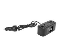 Bewinner Adaptador de Cargador Rápido para Automóvil PD QC de 6 Puertos, Potencia de 100 W con Pantalla Digital, Cable de 3.3 Pies para Automóvil, SUV, Camioneta, Toma de Encendedor de Cigarrillos a