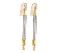 Bewinner Adaptador de Manguera de Inflado de Neumáticos de Acero Inoxidable, Conexión a Prueba de Fugas, 2 uds., Rosca M8 de 5 Pulgadas para Coche, Motocicleta y Bicicleta