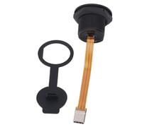 Bewinner Adaptador de Montaje en Panel USB C 3.1 Hembra a Macho, Cable FPC de 0,1 M Conector de Montaje en Panel Tipo C 3. con Rosca IP67 con Cubierta Antipolvo para una Instalación Segura de en