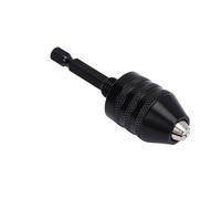 Bewinner Adaptador de Portabrocas sin Llave de 3 Mordazas, Conversión de Vástago Hexagonal de 1/4 Pulgadas para Destornilladores Inalámbricos, Brocas de 0,3-6,5 Mm, Herramienta de Acero