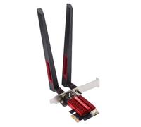 Bewinner Adaptador de Red Inalámbrico de Escritorio WiFi 7 PCIe, 6400Mbps Tri Banda 6GHz 5GHz 2,4GHz con Antenas Duales Flexibles de Alta Ganancia de 10dBi para 11