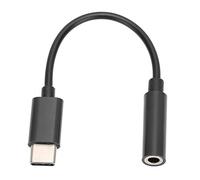 Bewinner Adaptador de Tipo C a 3,5 Mm, Cable Auxiliar de Sonido de Alta Fidelidad para, Adaptador de Auriculares Portátil Antiinterferencias Compatible con (Black)
