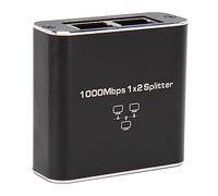 Bewinner Adaptador Divisor de Red RJ45, Divisor de Cable Ethernet Gigabit de 1000 Mbps 1 a 2, Conector de Extensión de Red Cat5 Cat5e Cat6 Cat7, Dos Dispositivos Comparten Divisor de