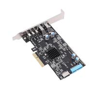 Bewinner Adaptador PCI Express, PCIe a Tipo C USB 3.0 Tipo E 19P IDC Tarjeta de Expansión, ASM3142 10Gbps con 3X C + 2X Puertos USB 3.0, Tarjeta Adaptadora de Computadora de Escritorio Compatible