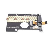 Bewinner Adaptador PCIe a M.2 para RasPi 5, Velocidad de Transferencia de 8 Gbps, Interfaz PCI Express de 16 Pines, Arranque SSD NVMe, Compatible con Varios Tamaños M.2