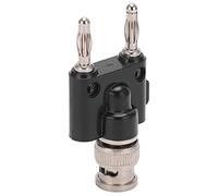 Bewinner Adaptador U28 BNC Macho a Conector Banana Doble, Conector de Sonda de Prueba de Osciloscopio para Pruebas Eléctricas, Accesorio de Cable Coaxial RF de Alta Confiabilidad