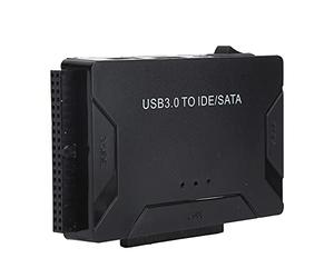 Bewinner Adaptador USB 3.0 a/IDE de 5 Gbps, Discos Duros USB 3.0 a 2.5in / 3.5in IDE/II, Convertidor de Disco Duro Universal de 2.5/3.5 para HDD SSD, Soporte 4TB (Enchufe de la UE)
