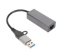 Bewinner Adaptador USB C a Ethernet, Adaptador Ethernet Tipo C a RJ45 Gigabit, Adaptador de Red Portátil Thunderbolt 3 a RJ45 LAN Compatible con USB 3.0 2.0