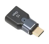 Bewinner Adaptador USB C a USB, Adaptador Magnético USB Hembra a Tipo C Transmisión de 10 Gbps Aleación de Aluminio Adaptador Pequeño Compacto 3A Tipo C con Efecto de Iluminación