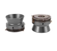 Bewinner Adaptadores de Buje NAB Resistentes Aleación de Aluminio Abridor de 1/4 de 10 Pulgadas Diseño Bloqueable para Grabadora de Cinta de Carrete a Carrete 2 Pares (GREY)