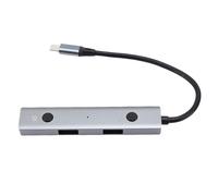 Bewinner AI Voice Hub Tipo C a USB 2.0, Traducción de Transcripción en Tiempo Real para Computadoras Portátiles de Computadoras de Escritorio, Adaptador sin Conductor para Trabajo Remoto
