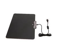 Bewinner Alfombrilla de Ratón Dura para Juegos de 35 X 25 Cm con Retroiluminación RGB, Superficie de Microtextura para Precisión, Base de Goma Impermeable y Antideslizante, Alfombrilla de Ratón