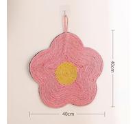 Bewinner Alfombrilla Rascadora para Gatos Resistente Al Desgaste, Tablero Rascador para Gatos Colgante con Gran Espacio para Mascotas, Almohadilla para Rascar con Forma Encantadora (Flor roja)