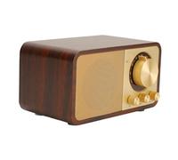 Bewinner Altavoz Bluetooth Vintage de Madera Retro: Pequeño y Portátil con Tarjeta TF, USB y AUX, Fiesta, Viajes, Oficina y Hogar
