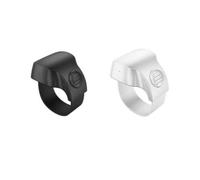 Bewinner Anillo de Control Remoto Selfie, Botón Obturador de Cámara Inalámbrico para Teléfonos Inteligentes, Alcance de 10 M, Recargable, Blanco (Black)