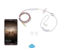 Bewinner Auricular de Tubo de Aire con Micrófono para iOS y - Auriculares de un Oído con Aislamiento de Ruido, Botón de Control de Llamada/música, Tubo Flexible para Conducir y Hacer Ejercicio