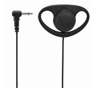 Bewinner Auricular Tipo Carcasa D para Escuchar Solo Conector de 3,5 Mm para Radios, Recibir Solo Auriculares con Cable en Espiral, Compatible con Radio Bidireccional, Reproductor MP3,