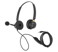 Bewinner Auriculares Binaurales de Servicio Al Cliente con Micrófono con Cancelación de Ruido para Teléfono Fijo, Auriculares de Teléfono con Conector de 2,5 Mm con Control de Volumen y Silencio, de