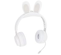 Bewinner Auriculares Bluetooth 5.0 para Niños con Diseño de Oreja de Conejo, Auriculares Inalámbricos Supraaurales con Luces LED, Batería de 12 Horas, Plegables para la Escuela, Aprendizaje en Línea