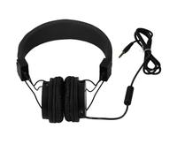Bewinner Auriculares con Cable de 3,5 Mm con Micrófono, Diadema Estéreo Plegable, Control en Línea para Llamadas de Música, Juegos, Compatible con PC, Portátil, Tableta, Teléfono (Black)