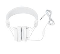 Bewinner Auriculares con Cable de 3,5 Mm con Micrófono, Diadema Estéreo Plegable, Control en Línea para Llamadas de Música, Juegos, Compatible con PC, Portátil, Tableta, Teléfono (White)