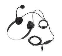 Bewinner Auriculares de Servicio Al Cliente con Cancelación de Ruido, Auriculares Telefónicos Binaurales RJ9 con Micrófono para Oficina de Centro de Llamadas