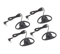 Bewinner Auriculares de un Solo Oído en Forma de D con Gancho de 3,5 Mm para Guías Turísticos, Conferencias Telefónicas, Clases en Línea, Viajes y Comunicaciones Móviles (4PCS)