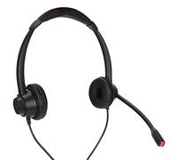 Bewinner Auriculares Empresariales Binaurales de 2,5 Mm con Micrófono HD para Centro de Llamadas, Auriculares para Teléfono de Oficina, con Cable para Telemercadeo y Servicio Al Cliente, Comodidad