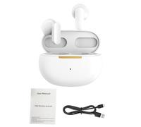 Bewinner Auriculares Inalámbricos, Auriculares Bluetooth 5.4 con Estuche de Carga, Cancelación de Ruido ENC, Impermeables, Tiempo de Reproducción 4H, Baja Latencia para Juegos, Entrenamiento y (WHITE)