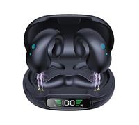 Bewinner Auriculares Inalámbricos Bluetooth 5.3 True Wireless Open Ear, Sonido Direccional Pulse DT3.0, Reducción de Ruido ENC, Sonido Panorámico 3D, Batería de Larga Duración de 50 Horas,