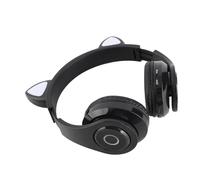 Bewinner Auriculares LED de Oreja de Gato Bluetooth 5.0 con Micrófono con | Auriculares inalámbricos Bluetooth, estéreo plegables en la oreja, con tiempo de reproducción 10H para viajes de juegos