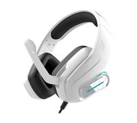 Bewinner Auriculares para Juegos con Micrófono con Cancelación de Ruido para PC Móvil (White)