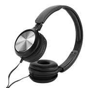 Bewinner Auriculares para Niños con Micrófono, Auriculares para Juegos con Cable con Cancelación de Ruido, Estéreo Plegables de 3,5 Mm para PC, Teléfono Móvil, Computadora (Black)