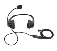 Bewinner Auriculares Telefónicos Ajuste de Volumen con Reducción de Ruido Binaural para Trabajadores de Oficina de Centros de Llamadas, Color ABS, Tipo de Enchufe 2,5 Mm