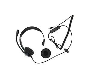 Bewinner Auriculares Telefónicos con Cable con Micrófono, Auriculares con Cancelación de Ruido de un Oído para Centro de Llamadas, Oficina, Servicio Al Cliente, Telemercadeo y Skype (Interfaz RJ)