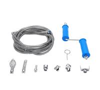 Bewinner Barrena de Drenaje de Tubería con Accesorio de Taladro, Serpiente Removedora de Obstrucciones Flexible, Serpiente de Plomería de Acero de Aleación de 12 Mm para Fregadero de Cocina, Baño,