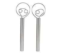 Bewinner Batidor de Masa de Acero Inoxidable 304, Mezclador de Masa en Espiral Antiadherente, Ergonómico para Hornear, Herramienta de Agitación de Cocina con Raspador para Magdalenas, Pasteles,