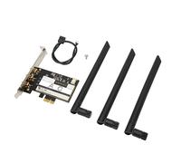 Bewinner BCM943602CS Tarjeta WiFi PCIE 1750Mbps, 3 Antenas Banda Dual 2.4Ghz/5Ghz Tarjeta de Red Inalámbrica Bluetooth 4.0 para 11, OS X, PCI Express